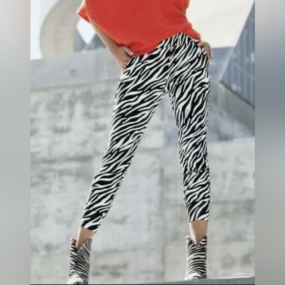 CABI Zebra Print Joggers in Small - Picture 1 of 8